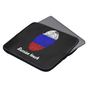 Russische Touchfingerabdruckflagge Laptopschutzhülle