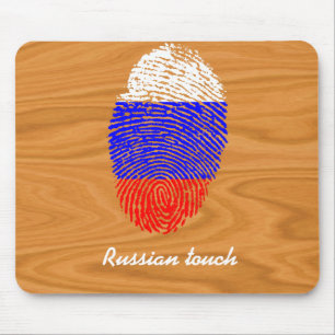 Russische Touchfingerabdruckflagge Mousepad