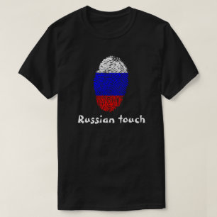 Russische Touchfingerabdruckflagge T-Shirt