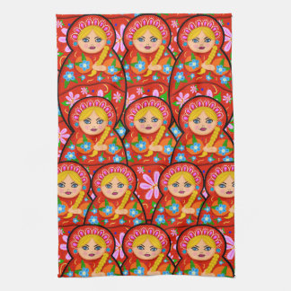 Russische Verschachtelungs-Puppe - Matryoshka Geschirrtuch