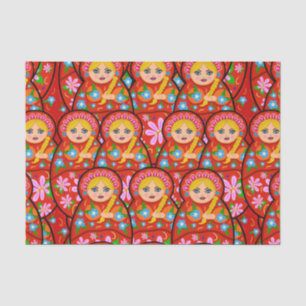 Russische Verschachtelungs-Puppe - Matryoshka Seidenpapier