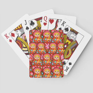 Russische Verschachtelungs-Puppe - Matryoshka Spielkarten