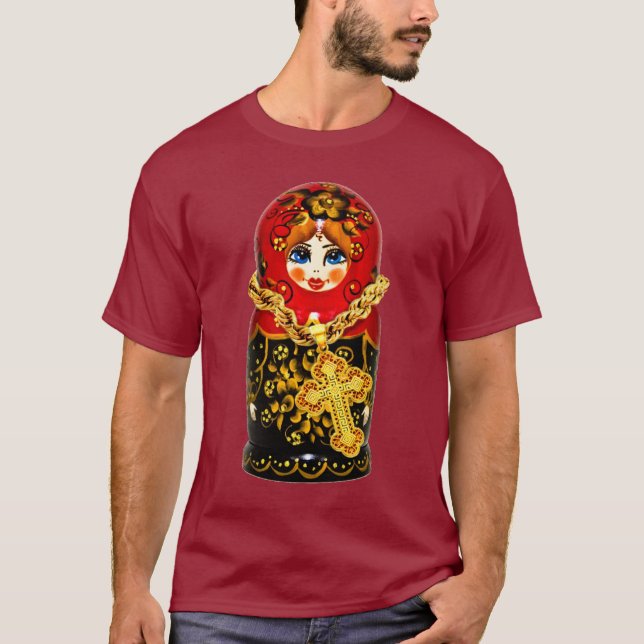 Russische Verschachtelungs-Puppe T-Shirt (Vorderseite)