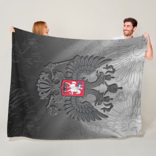 Russische Wappen Fleecedecke