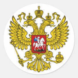 Russischer Adler Runder Aufkleber