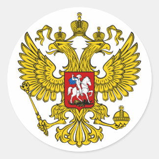 Russischer Adler Runder Aufkleber