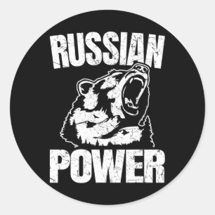 Russischer Bärenbarsch Power Russische Gymnastik B Runder Aufkleber