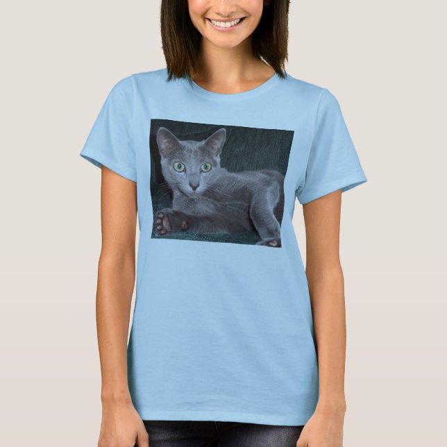 Russischer blauer T - Shirt (Vorderseite)