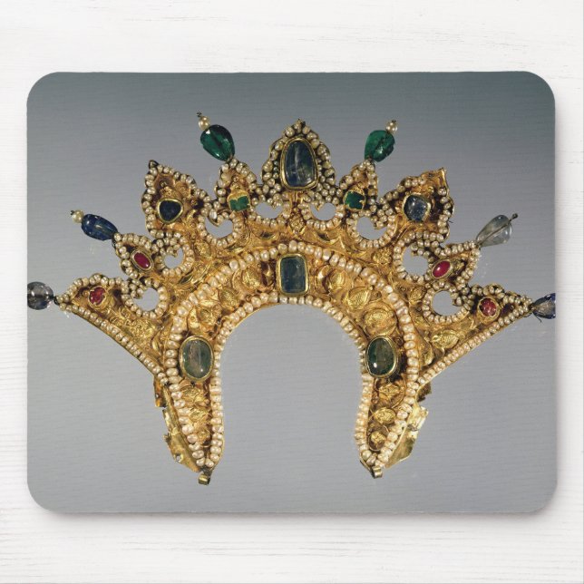 Russischer Diadem, GoldSet mit Perlen Mousepad (Vorne)