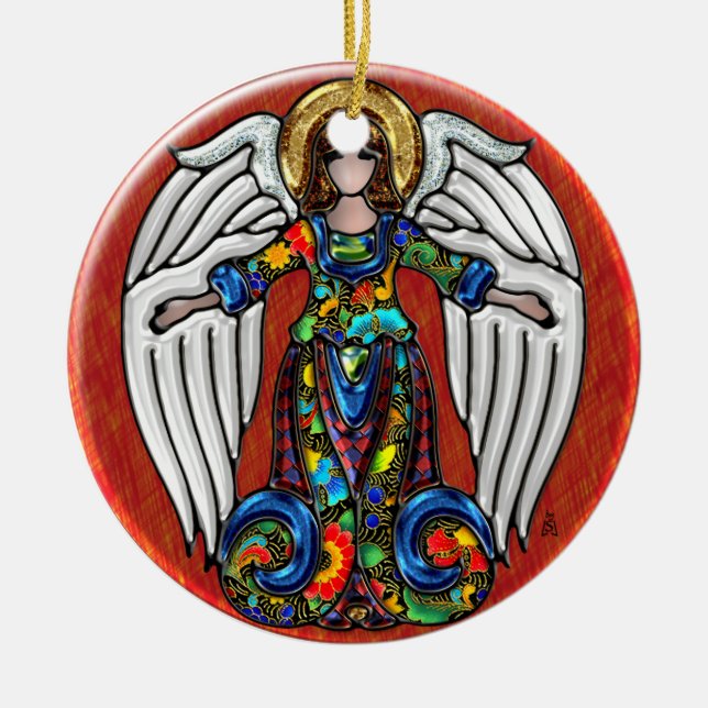 Russischer Engel (Ornament der Personalisierten Ke Keramikornament (Vorne)