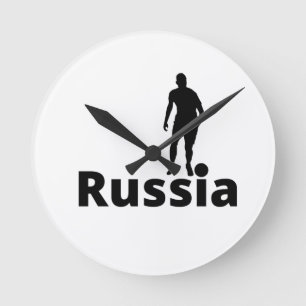 Russischer Fußball Runde Wanduhr