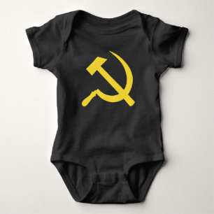 Russischer Hammer und Sichel-Baby-Fußball-Bodysui Baby Strampler