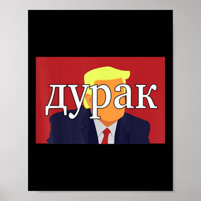Russischer Narr Trump Funny Poster (Vorne)