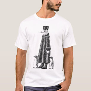 Russischer Pestarzt mit Pinguinen Winter Graphic T-Shirt