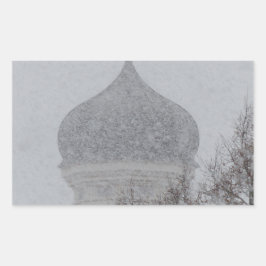 russischer Schneesturm Rechteckiger Aufkleber