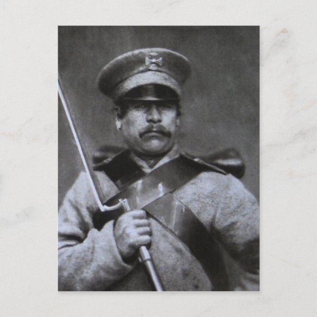 Russischer Soldat Postkarte (Vorderseite)
