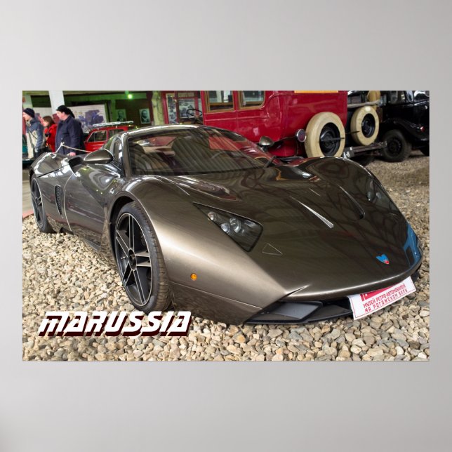 Russischer Sportwagen Marussia Poster (Vorne)