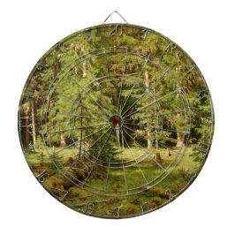Russischer Wald (Rustikale Landschaft) (Grünwald) Dartscheibe