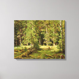 Russischer Wald (Rustikale Landschaft) (Grünwald) Leinwanddruck