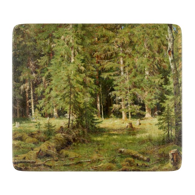 Russischer Wald (Rustikale Landschaft) (Grünwald) Schneidebrett (Vorderseite)