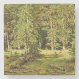 Russischer Wald (Rustikale Landschaft) (Grünwald) Steinuntersetzer