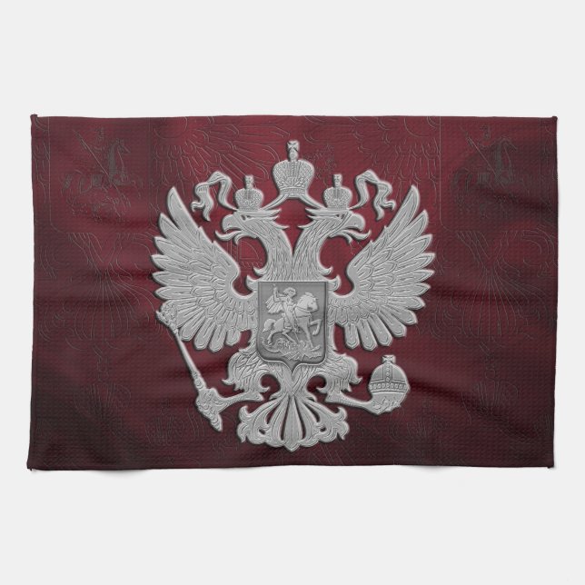 Russischer Wappenadler Geschirrtuch (Horizontal)
