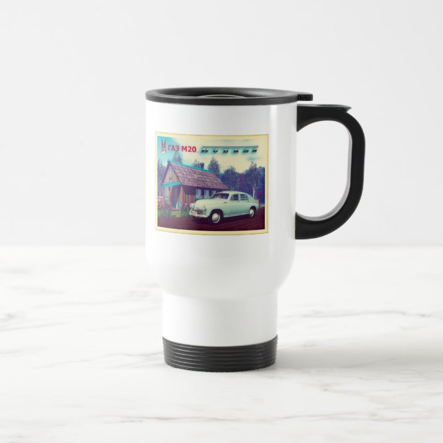 Russisches Auto und Dacha Reisebecher (Rechts)
