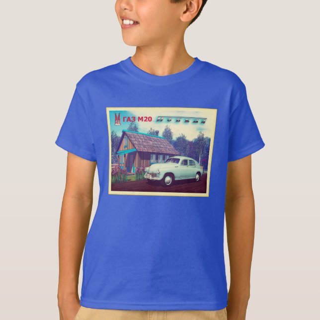Russisches Auto und Dacha T-Shirt (Vorderseite)