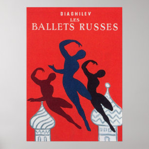 Russisches Ballett Vintage Tanzposter Poster