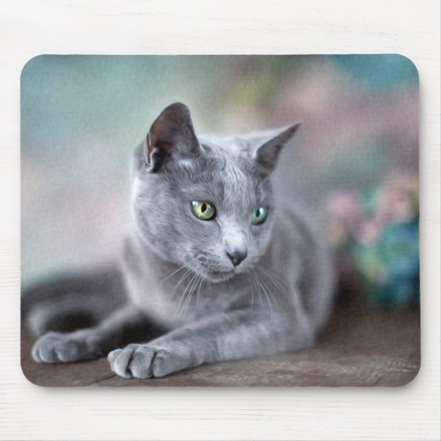Russisches Blau Mousepad (Vorne)