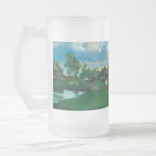 Russisches Dorf Valentin Serov Mattglas Bierglas