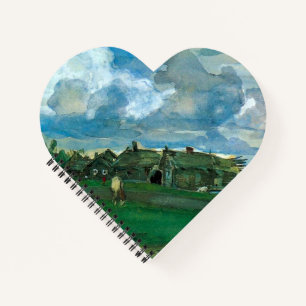 Russisches Dorf Valentin Serov Notizbuch