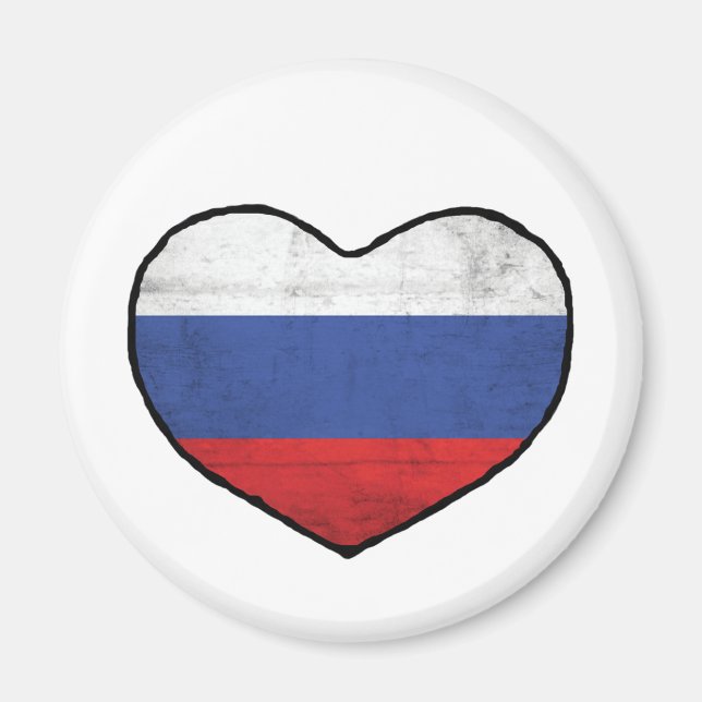 Russisches Herz Magnet (Vorne)