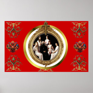 Russisches Kaiserfamilieromanov-Plakat Poster