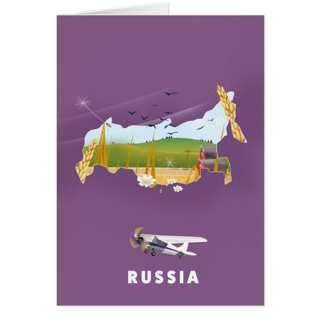 Russisches Kartenfahrplakat (Vorne)