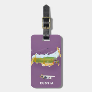 Russisches Kartenfahrplakat Gepäckanhänger