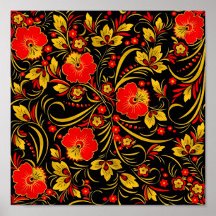 Russisches khokhloma poster