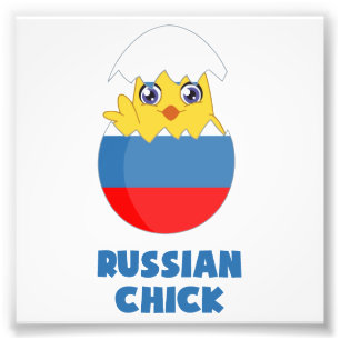 Russisches Küken, ein Mädchen von Russland Fotodruck