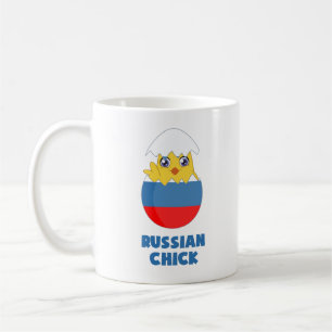 Russisches Küken, ein Mädchen von Russland Kaffeetasse