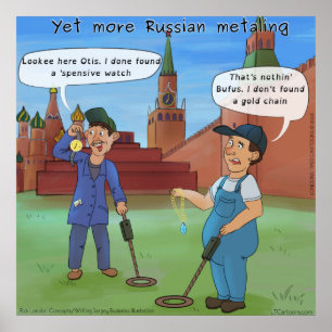 Russisches Metall-Ing-Fun-Poster von Rick London Poster