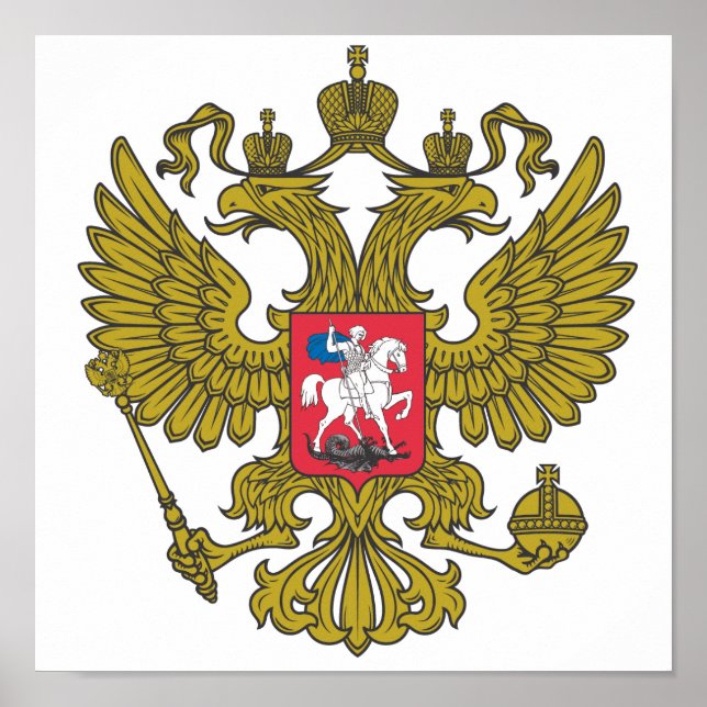 russisches Nationallogo Poster (Vorne)