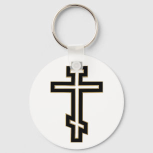 Russisches orthodoxes Kreuz Schlüsselanhänger