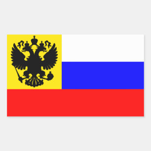 Russisches Reich-Flagge (1914-1917) Rechteckiger Aufkleber