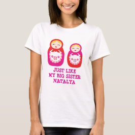 Russisches Schwesterpuppenrosa personifizieren T - T-Shirt