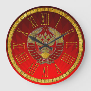 Russisches sowjetisches Wappen Große Wanduhr