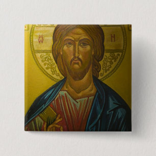 Russisches Symbol in der Kirche St. Sophia / Button