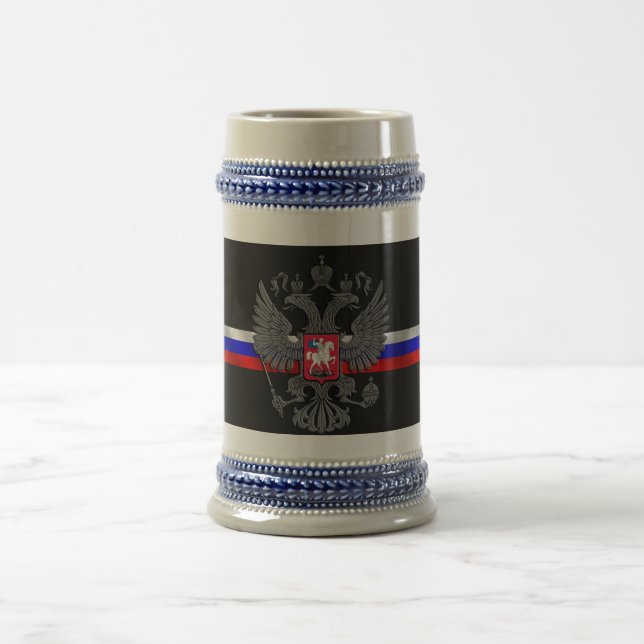 Russisches Wappen Bierglas (Mittel)