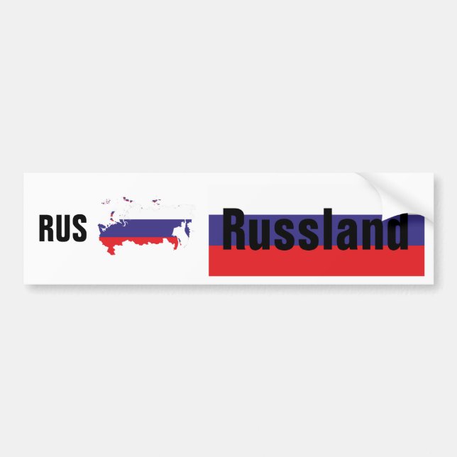 Russland Autoaufkleber (Vorne)