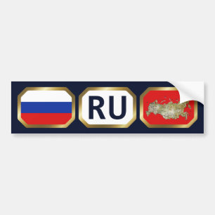 Russland Autoaufkleber der Flaggenkarte