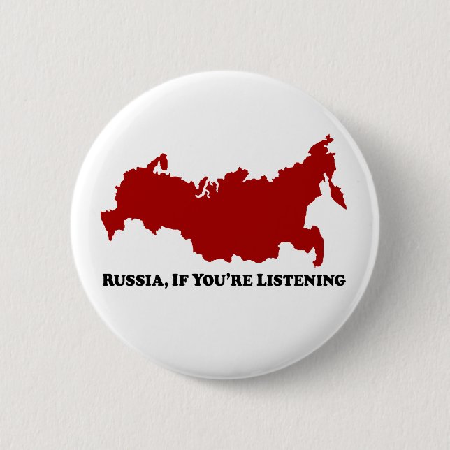 Russland beim Hören - runder Knopf Button (Vorderseite)